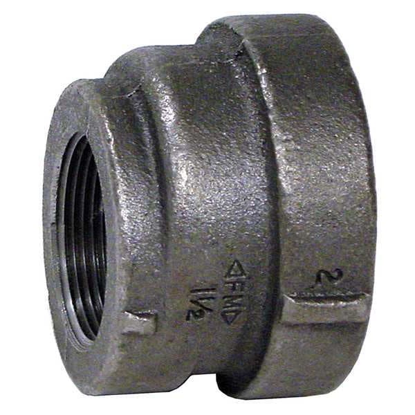 Coupling Eccentric Reducer Coupling, 1-1/4" x 1" Pipe, FNPT, Cast Iron, Class 125