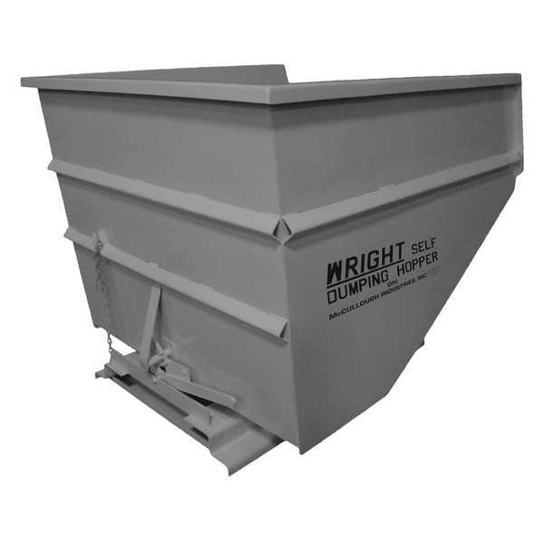 Self Dumping Hopper, Medium Duty, Gray