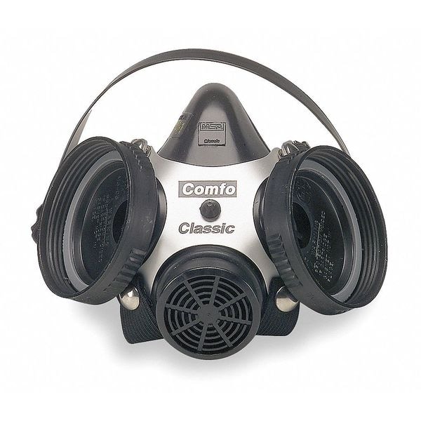 Half Mask Respirator Kit: 6 Cartridges Included, Comfo Classic Series, Hycar Rubber, Threaded, M