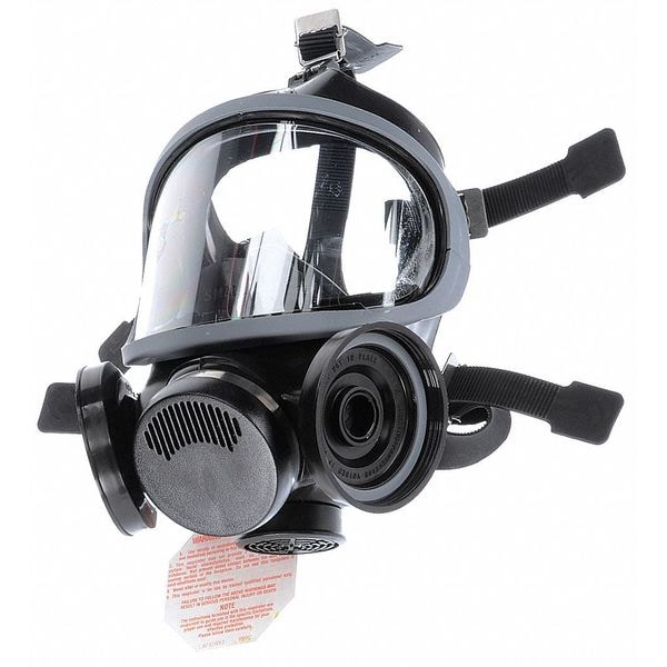 Full Face Respirator, Ultra-Twin, Not Rated, Threaded, Size, S 0 Cartridges Included