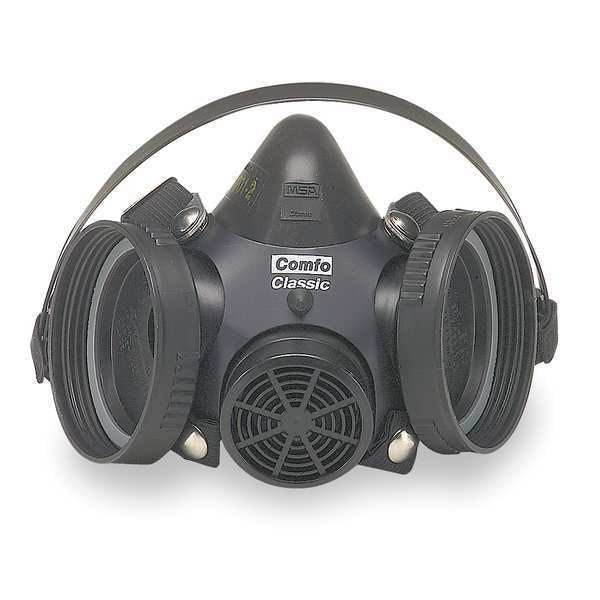 Half Mask Respirator Kit: 6 Cartridges Included, Comfo Classic Series, Silicone, Threaded, Size L