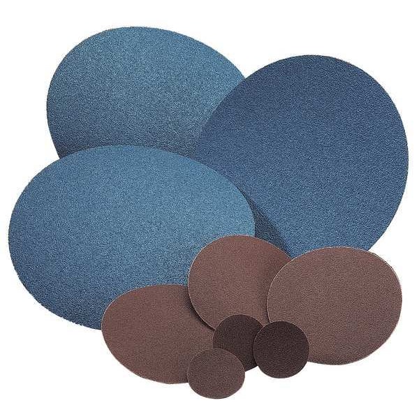 Hook-and-Loop Sanding Disc, 5" Dia, No Hole, Zirconia Alumina, 40 Grit, Coated Type, BlueFire H875P