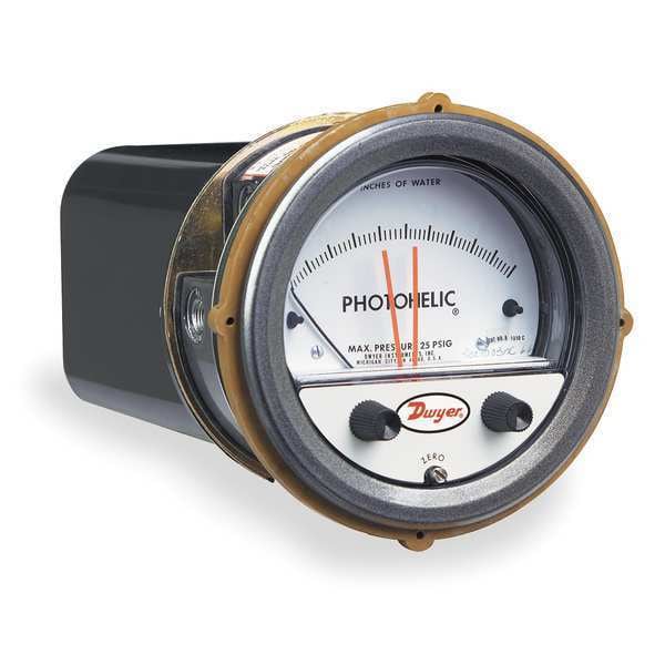 Pressure switch/gage, range 0-2.0" w.c./1000-5600 FPM. Note: Pitot tube required.