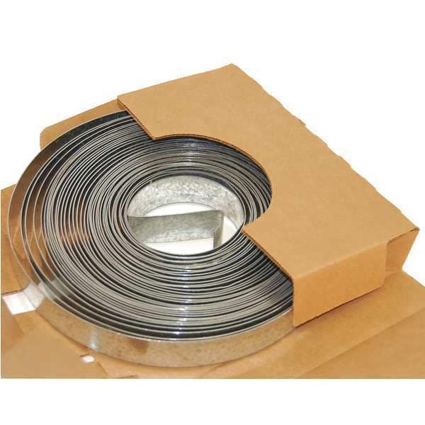Duct Strapping, Galvanized Steel, 20 GA, 1 in W x