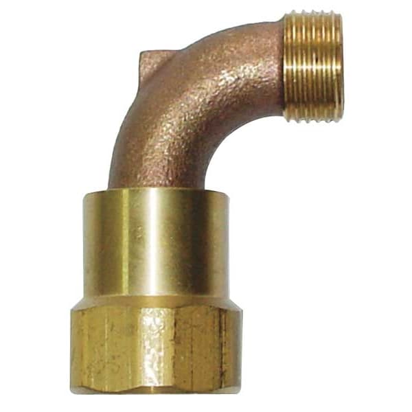 Hose Swivel, 3/4 In MHT x 1 In FPT, Brass