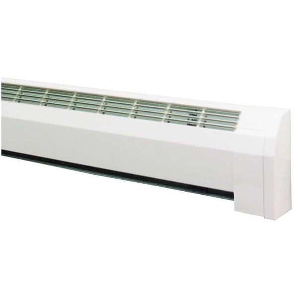 Right Hand Hinged End Cap for Classic Baseboard Heaters, White, Aluminum, 4 in x 9 in x 3-1/2 in