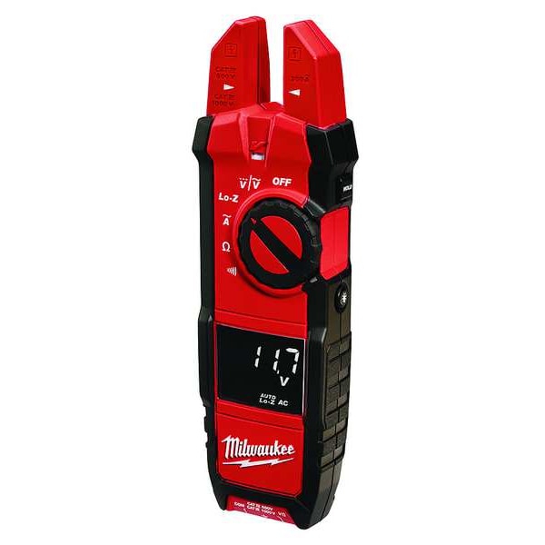Digital Clamp Meter, Reverse Black LCD, 200 A, 0.6 in (15 mm) Jaw Capacity