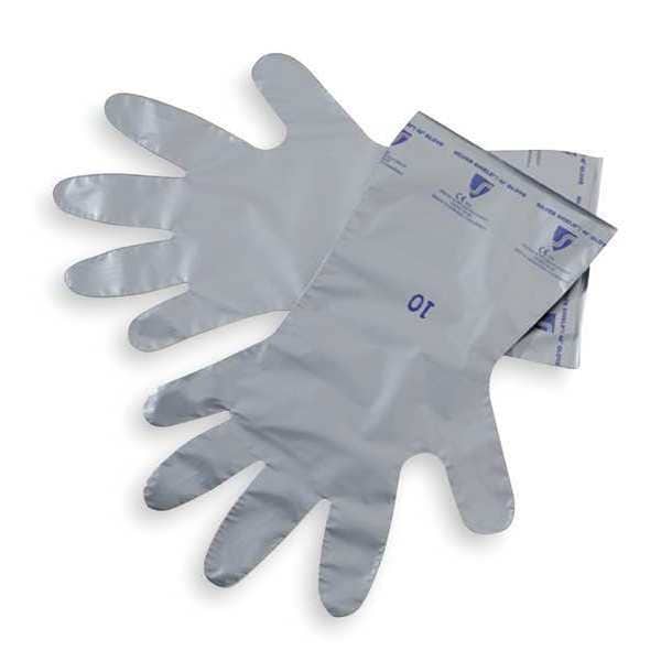 SilverShield - SSG Chemical Resistant Gloves, EVOH, Polyethylene, 16 in L, 2.7 mil, Silver, 11