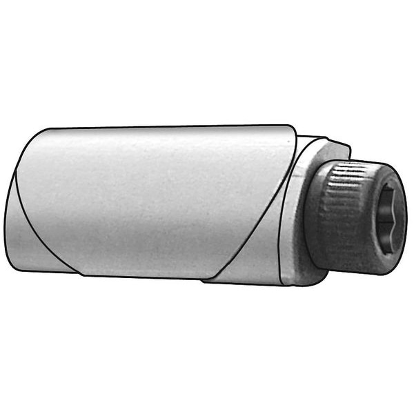 Double Lag Shield, 5/8" Dia, 1-1/2" L, Aluminum Plain, 5 PK