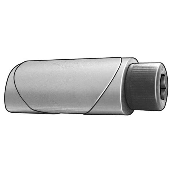 Double Lag Shield, 1/4" Dia, 1-1/8" L, Aluminum Plain, 5 PK