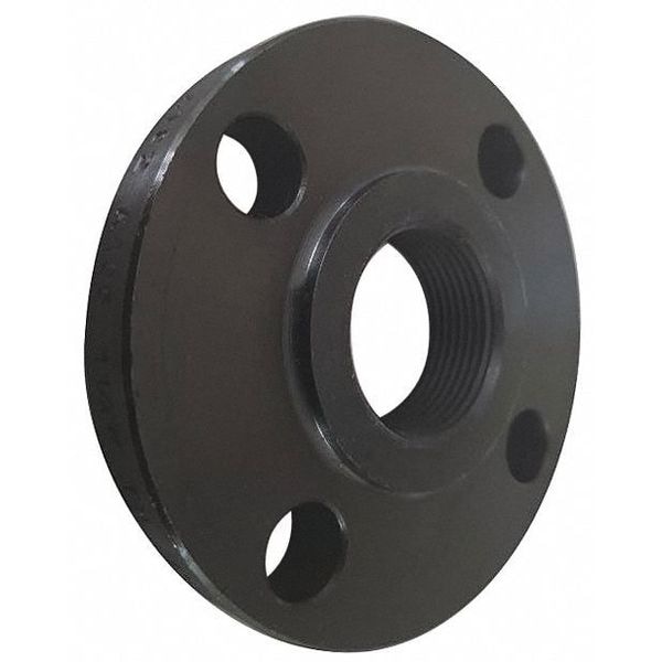 Flange Threaded Flange, 6" Pipe, NPT, Black Steel, Class 150