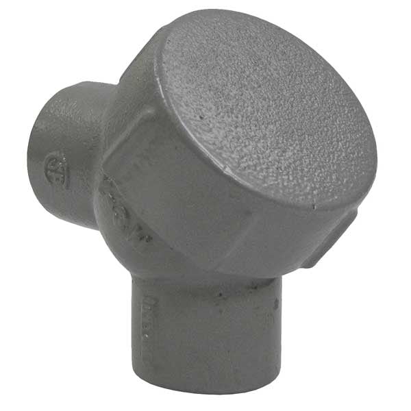 IMC Elbow, 1-1/4 in, Threaded, Iron, Powder Coated, Gray