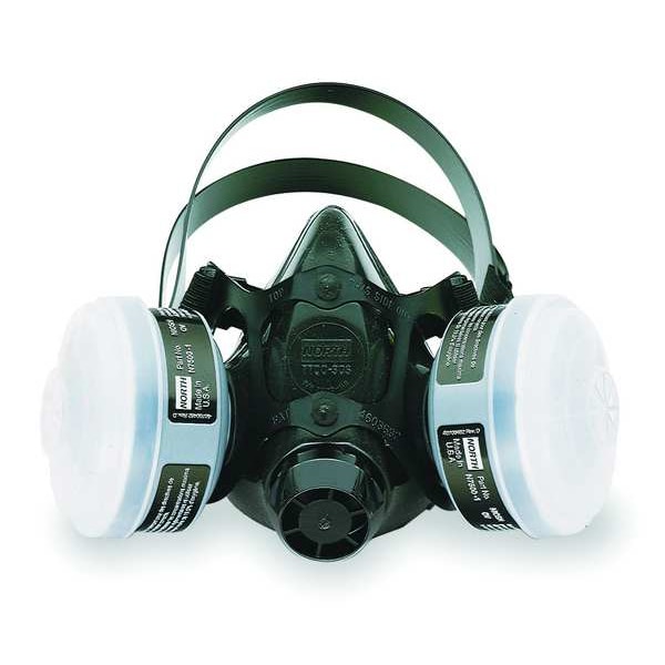 Half Mask Respirator Kit, 2 Cartridges Included, 7700 Series, N95, Organic Vapor (OV), Threaded, L