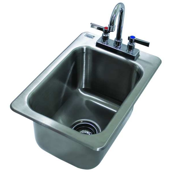 Drop-In Sink, 2 Hole, 10" x 14", Stainless steel