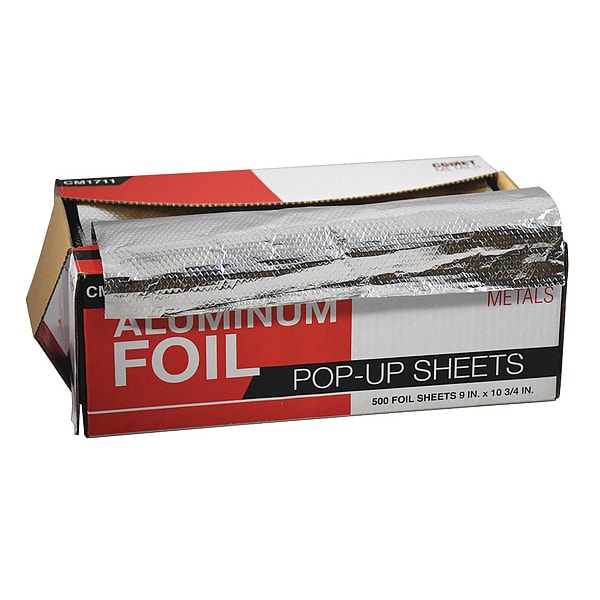 Foil Sheet, Alum, 9x10 3/4 In, PK500