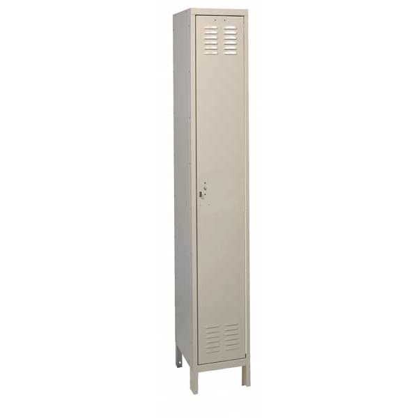 Wardrobe Locker, 12 in W, 15 in D, 78 in H, (1) Tier, (1) Wide, Tan