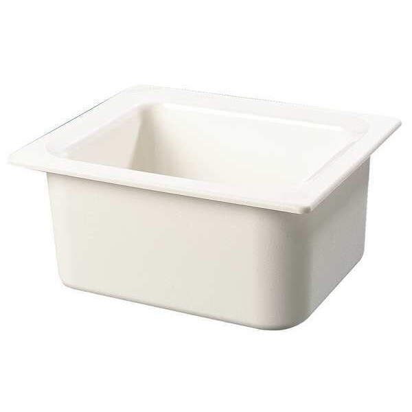 Half Size Food Pan, 6 Qt Cap, White