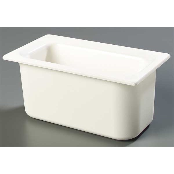 Third Size Food Pan, 4 Qt Cap, White