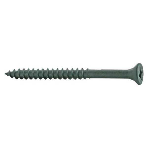 Wood Screw, #9, 2 in, Advanced Corrosion Resistance Steel Flat Head 495 PK