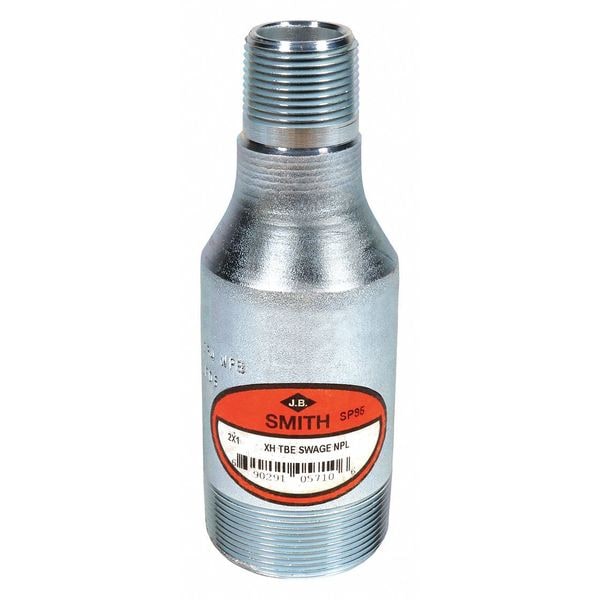 Nipple Swage Nipple, Extra Heavy Concentric, 2" Pipe, MNPT, Carbon Steel, Class XH