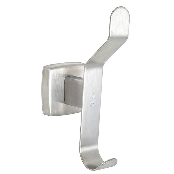 Hat & Coat Hook, 2 Hook, 2In D, Satin