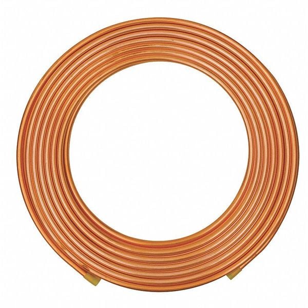Coil Tubing, 3/8 in Outside Dia, 100 ft Length, L