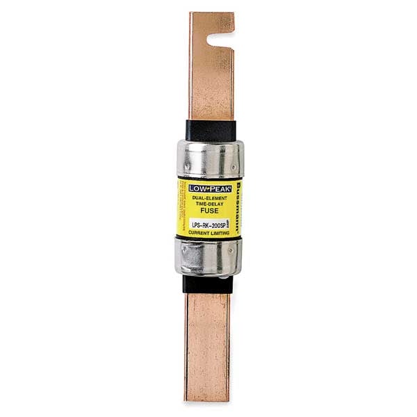 UL Class Fuse, RK1 Class, Time-Delay, 200A, 600V AC, Non-Indicating
