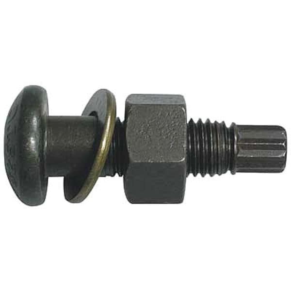 Grade A490, 1 1/8 in Tension Control Bolt, Black Oxide Steel, 4 1/2 in L, 70 PK