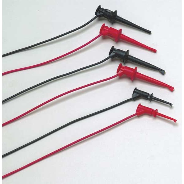 Hook and Pincer Kit, Stackable 4mm Banana Plug to Mini Hooks, Mini Pincers or Micro Hooks, 3 ft.