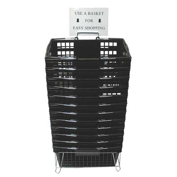 Hand Basket, Black, 18 1/4x 12 1/4, PK12