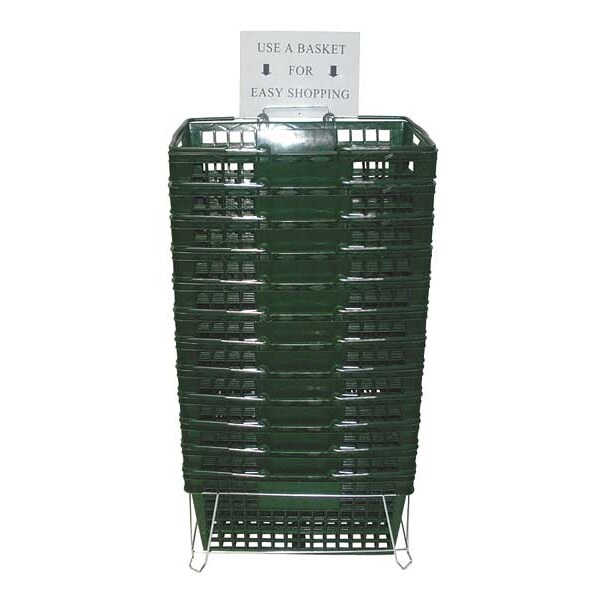 Hand Basket, Green, 18 1/4x 12 1/4, PK12