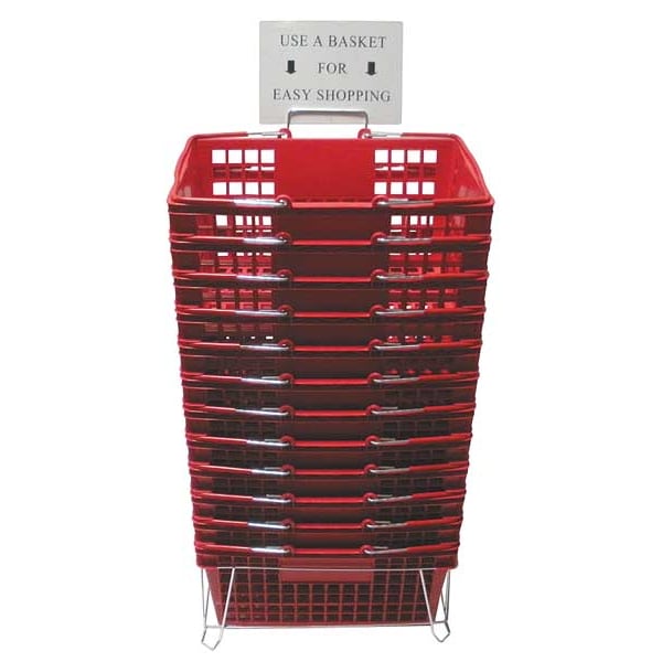 Hand Basket, Red, 18 1/4 x 12 1/4, PK12