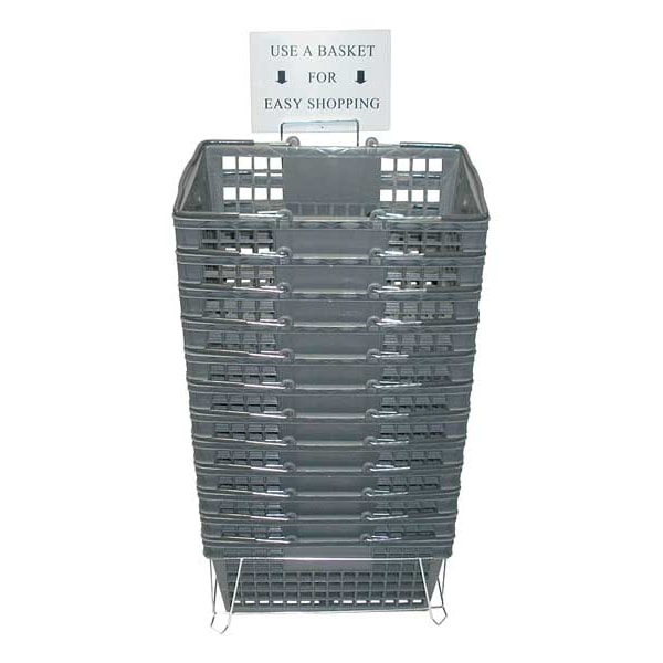 Hand Basket, Gray, 18 1/4 x 12 1/4, PK12