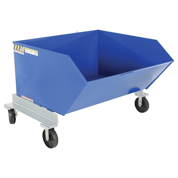 Portable Hopper, Steel, 1 cu. yd., 2000 lb.