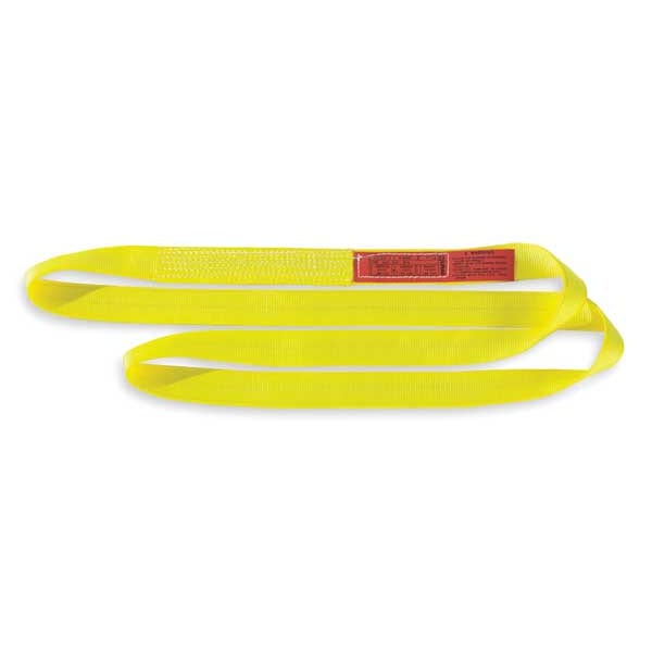 Web Sling, Type 5, 6 ft L, 2 in W, Polyester, Yellow