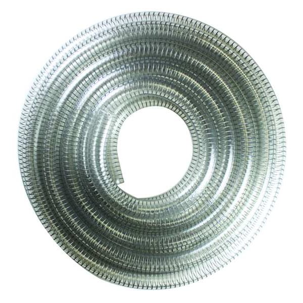 Suction and Transfer Hose, 25 ft., Clear, Inside Dia.: 1 in
