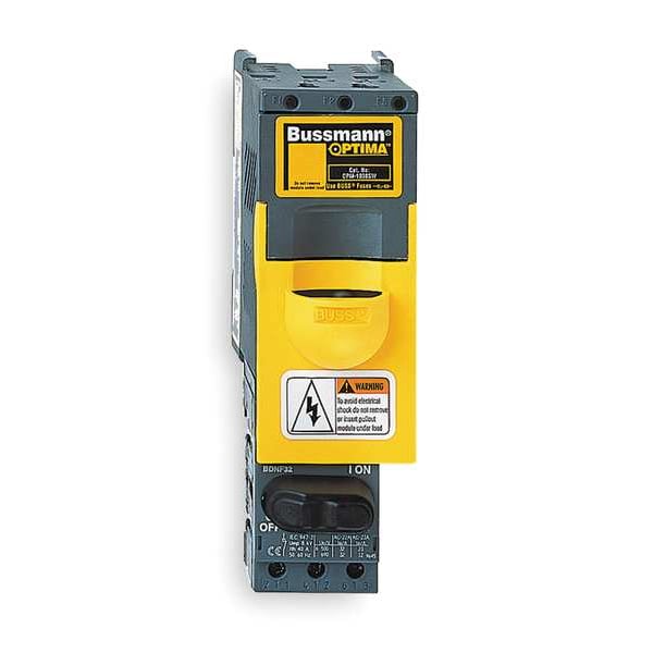 Finger Safe Fuse Block, 0 to 30A Amp Range, 600V AC/DC Volt Rating, 3 Poles, Box Lug