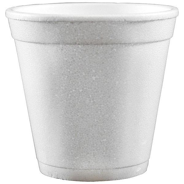 Disposable Cold/Hot Cup 4 oz. White, Foam, Pk1000