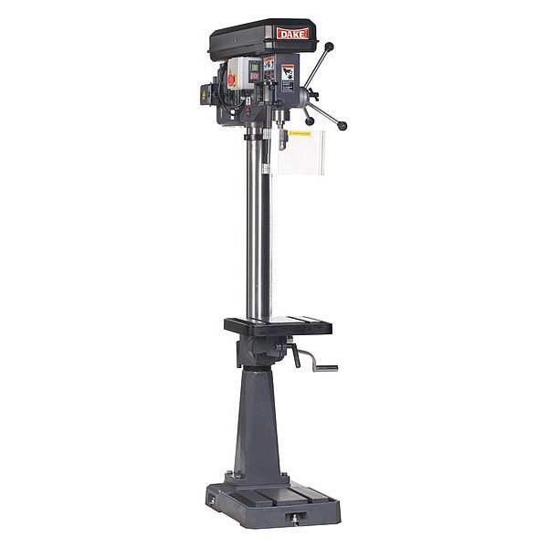 Floor Drill Press, Belt Drive, 1/2 hp, 115V AC V, 14 1/8 in Swing, 9 Speed