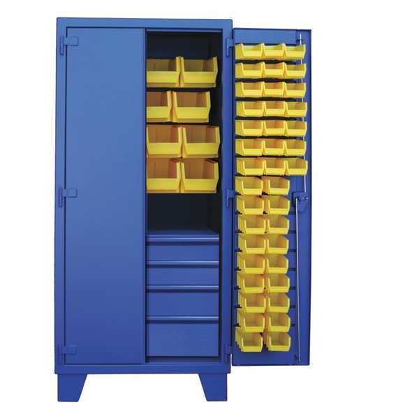 Super Duty Bin Cabinet, 36 in W, 72 in H, 24" D, 110 Bins