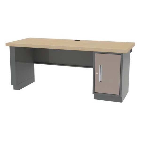 Butcher Block, 60 in W, 29 3/4 in Height, 1,800 lb, Panel/Pedestal