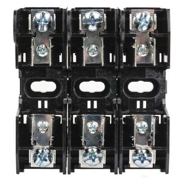 Open Fuse Block, 0 to 30A Amp Range, 600V AC/DC Volt Rating, 3 Poles, Box Lug