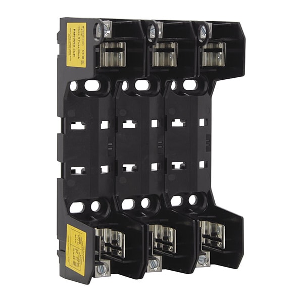 Open Fuse Block, R UL Class, 600V AC/DC Volt Rating, 3 Poles, Box Lug