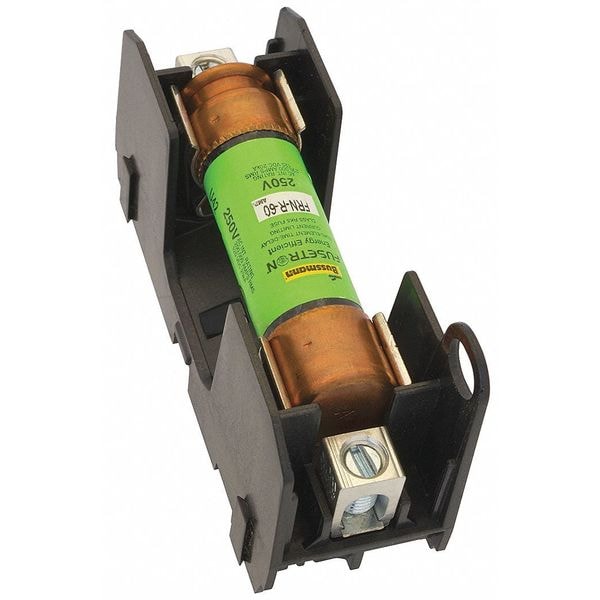 Open Fuse Block, 35 to 60A Amp Range, 250V AC/DC Volt Rating, 1 Poles, Box Lug