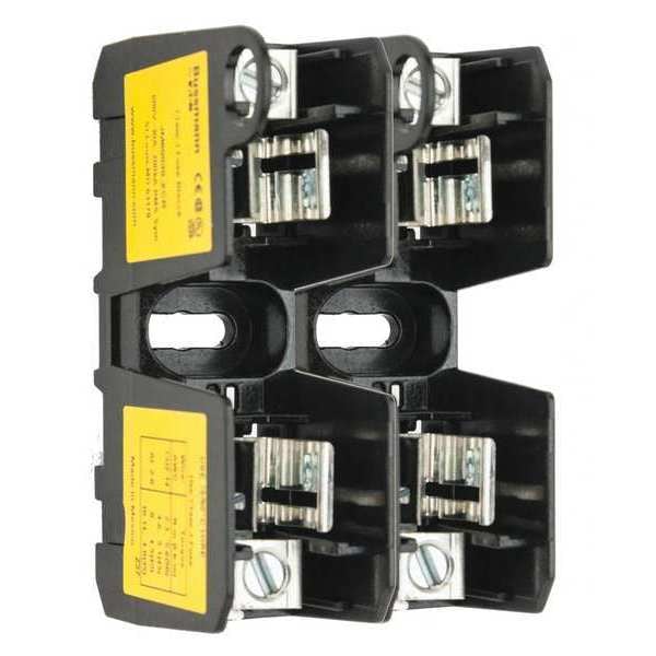Open Fuse Block, J UL Class, 600V AC/DC Volt Rating, 2 Poles, Box Lug
