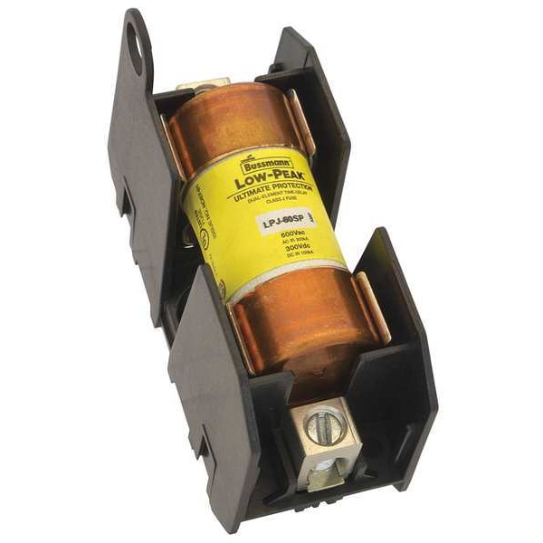 Open Fuse Block, 35 to 60A Amp Range, 600V AC/DC Volt Rating, 1 Poles, Box Lug