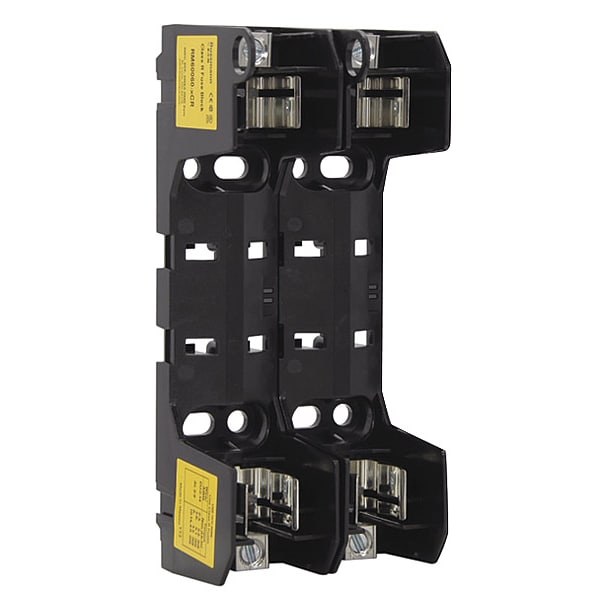 Open Fuse Block, 35 to 60A Amp Range, 600V AC/DC Volt Rating, 2 Poles, Box Lug