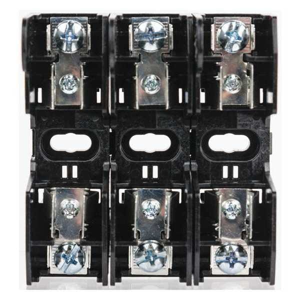 Open Fuse Block, H; K5 UL Class, 250V AC/DC Volt Rating, 3 Poles, Screw