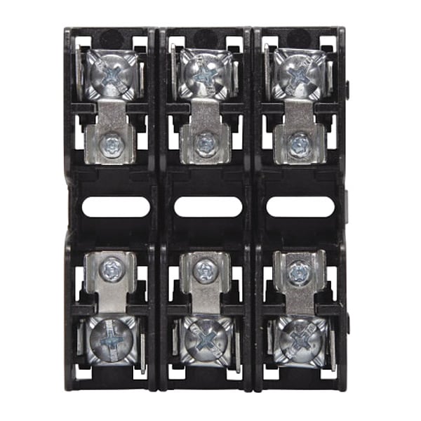 Open Fuse Block, 0 to 30A Amp Range, 600V AC/DC Volt Rating, 3 Poles, Quick Connect