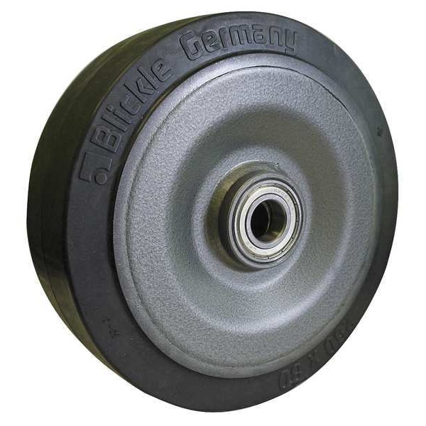 Caster Wheel, Rubber, 12 in., 2200 lb.